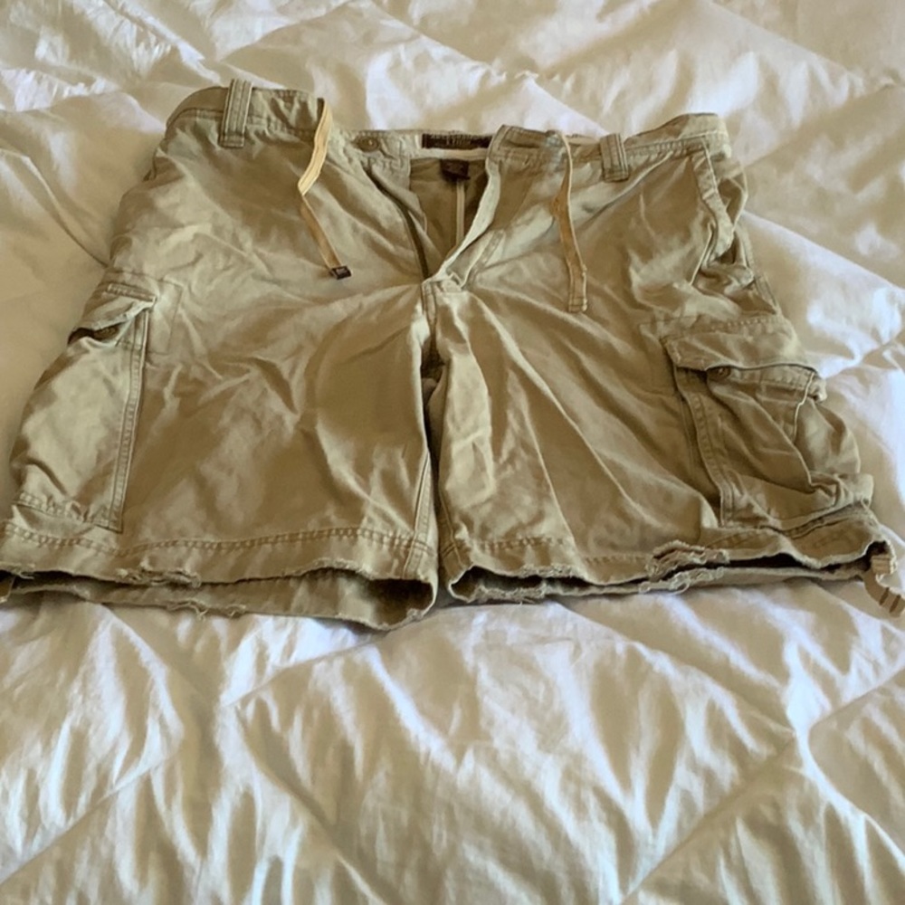Sz 34 Vintage A&F Khaki Cargo Shorts